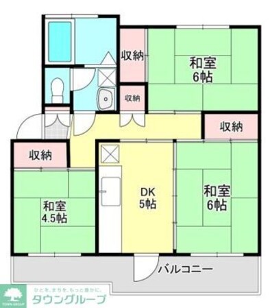 清瀬旭が丘団地3号棟の物件間取画像